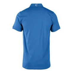 CERRUTI Polo en coton velino logo brodé vertical Homme BLEU ROI Outlet