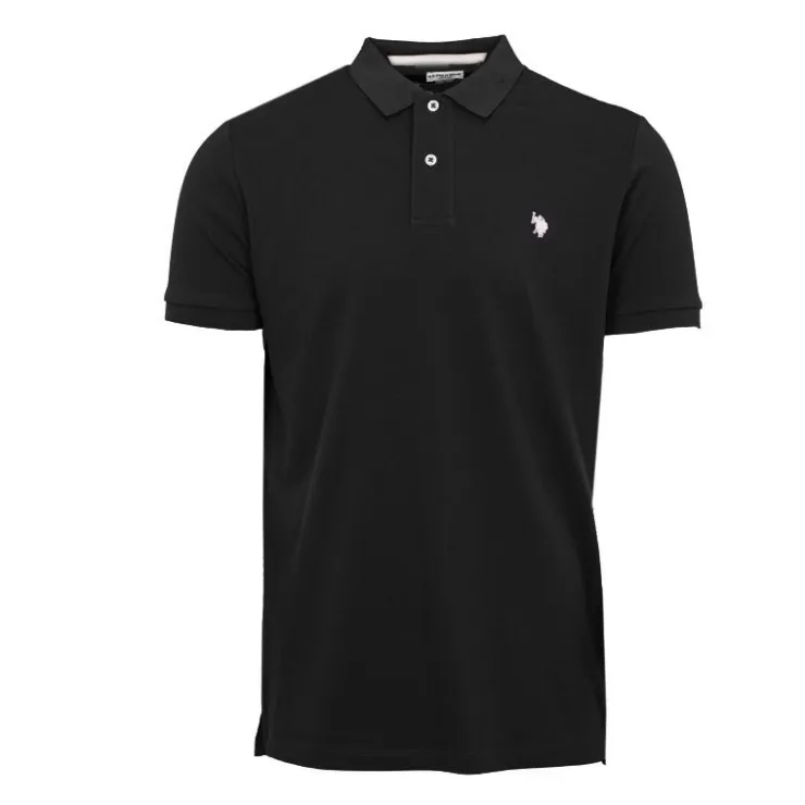 US POLO Polo en piqué king à manches courtes Homme NOIR Clearance