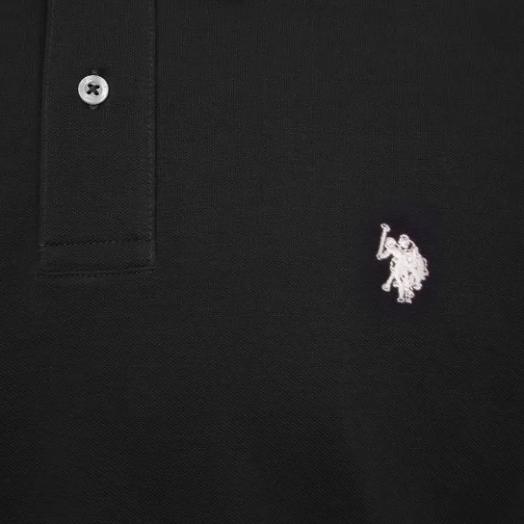 US POLO Polo en piqué king à manches courtes Homme NOIR Clearance