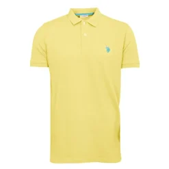 US POLO Polo en piqué king à manches courtes Homme JAUNE