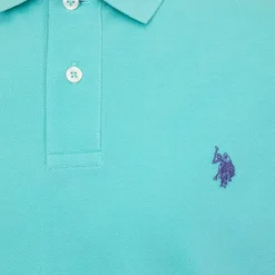 US POLO Polo en piqué king à manches courtes Homme VERT CLAIR Discount