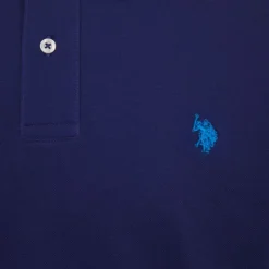 US POLO Polo en piqué king à manches courtes Homme BLEU PETROLE Discount