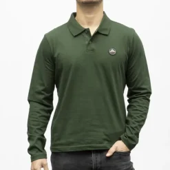 HELVETICA Polo gaia Homme VERT FONCE Discount