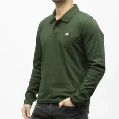 HELVETICA Polo gaia Homme VERT FONCE Discount