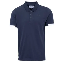 GIANFRANCO FERRE Polo Gianni à boutons coton texturé Homme BLEU FONCE Outlet