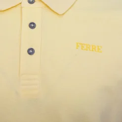 GIANFRANCO FERRE Polo Gianni à boutons coton texturé Homme JAUNE Best