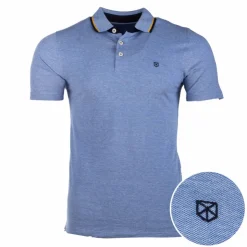 JACK & JONES Polo manches courtes 100% Coton Homme JACK AND JONES BLEU Hot