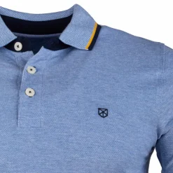 JACK & JONES Polo manches courtes 100% Coton Homme JACK AND JONES BLEU Hot