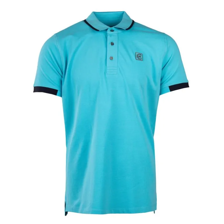 CERRUTI Polo manches courtes bormida avec logo Homme TURQUOISE Hot