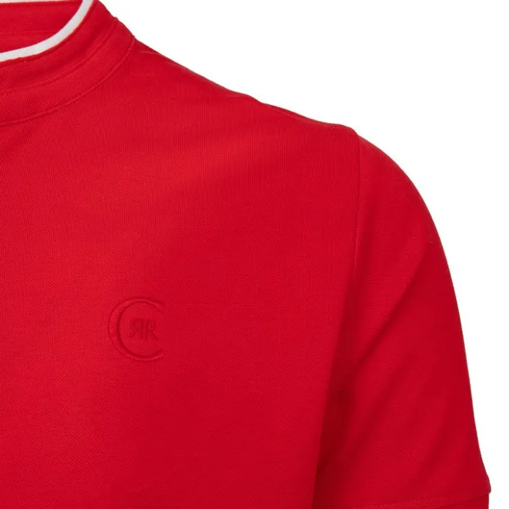 CERRUTI Polo manches courtes col mao firenza Homme ROUGE FONCE Hot
