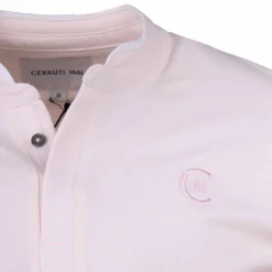 CERRUTI Polo manches courtes col mao firenza Homme ROSE CLAIR Discount