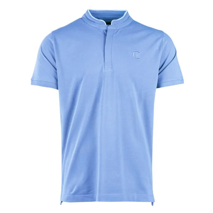 CERRUTI Polo manches courtes col mao firenza Homme BLEU CIEL