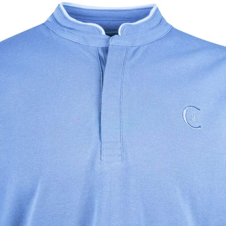 CERRUTI Polo manches courtes col mao firenza Homme BLEU CIEL