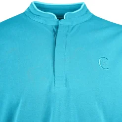 CERRUTI Polo manches courtes col mao firenza Homme TURQUOISE New