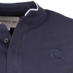 CERRUTI Polo manches courtes col mao firenza Homme BLEU FONCE Online