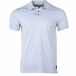 CERRUTI Polo manches courtes coton doux bande logo épaule ballabile Homme BLEU CLAIR Best