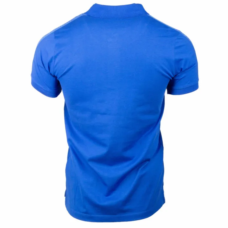 CERRUTI Polo manches courtes coton doux bande logo épaule ballabile Homme BLEU ROI Outlet