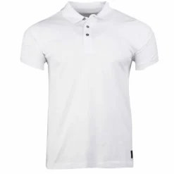 CERRUTI Polo manches courtes coton doux bande logo épaule ballabile Homme BLANC Hot
