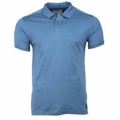 CERRUTI Polo manches courtes coton doux bande logo épaule ballabile Homme BLEU Sale