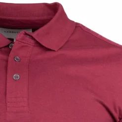 CERRUTI Polo manches courtes coton doux bande logo épaule ballabile Homme BORDEAUX Clearance