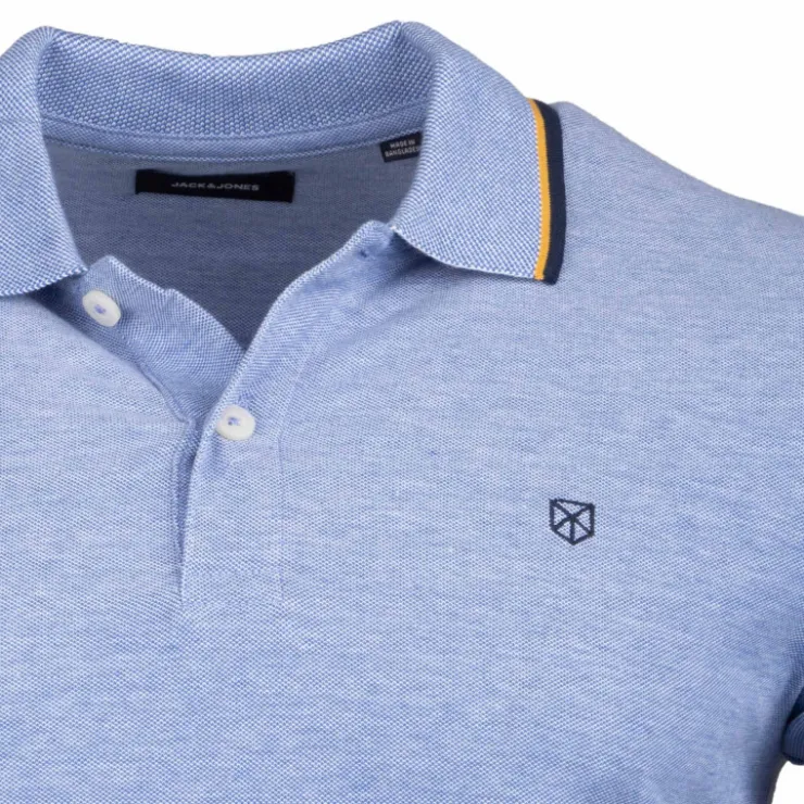 JACK & JONES Polo manches courtes Homme BLEU CLAIR Sale
