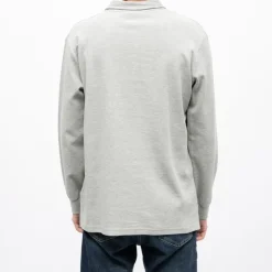 KAPORAL Polo manches longues broderie cote germinal Homme GRIS CLAIR New