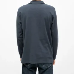 KAPORAL Polo manches longues broderie cote germinal Homme BLEU FONCE Best