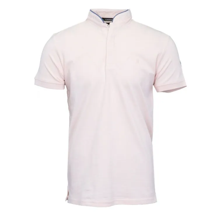 TORRENTE Polo mao manches courtes avec liseré coloré Homme ROSE CLAIR New
