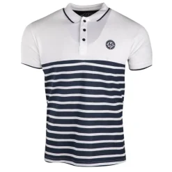 BLAGGIO Polo mariniere en coton pique 100% coton assor 24 parly Homme BLANC Sale