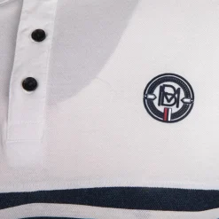 BLAGGIO Polo mariniere en coton pique 100% coton assor 24 parly Homme BLANC Sale