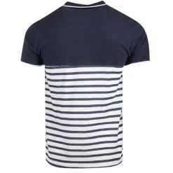 BLAGGIO Polo mariniere en coton pique 100% coton assor 24 parly Homme BLEU FONCE