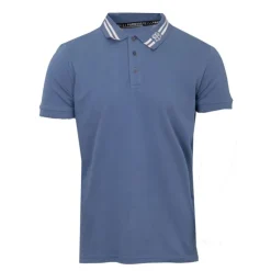 BILL TORNADE Polo mc logo liseret Homme BLEU Outlet