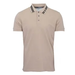 BILL TORNADE Polo mc logo liseret Homme BEIGE Clearance