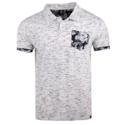 BLAGGIO Polo poche poitrine imprimé Homme BLANC Online