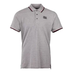 CERRUTI Polo regular manches courtes natisone avec liseré Homme GRIS CLAIR Discount