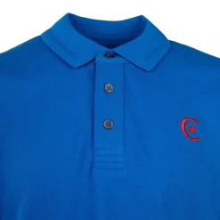 CERRUTI Polo regular manches courtes tiber en coton Homme BLEU ROI Discount