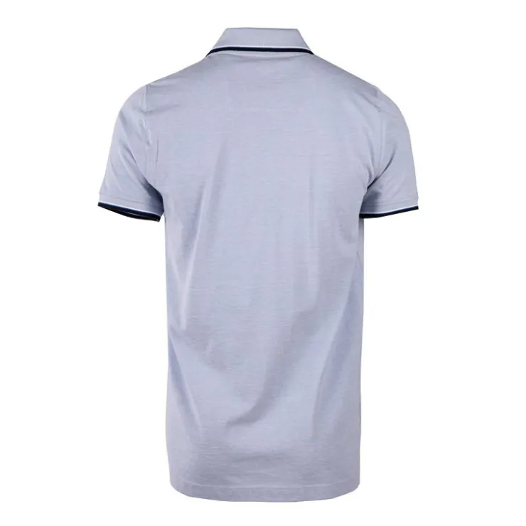 CERRUTI Polo regular manches courtes natisone avec liseré Homme BLEU CIEL Outlet