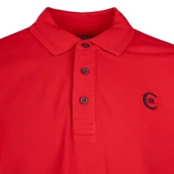 CERRUTI Polo regular manches courtes tiber en coton Homme ROUGE Clearance
