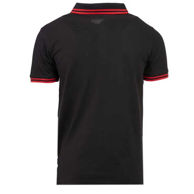CHEVIGNON Polo sherman logo coloré brodé avec boutons argentés Homme NOIR Best
