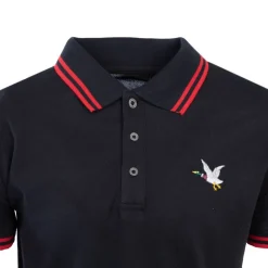 CHEVIGNON Polo sherman logo coloré brodé avec boutons argentés Homme NOIR Best