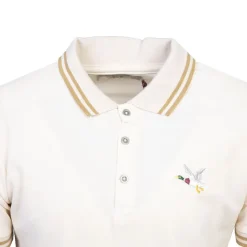 CHEVIGNON Polo sherman logo coloré brodé avec boutons argentés Homme BLANC Discount