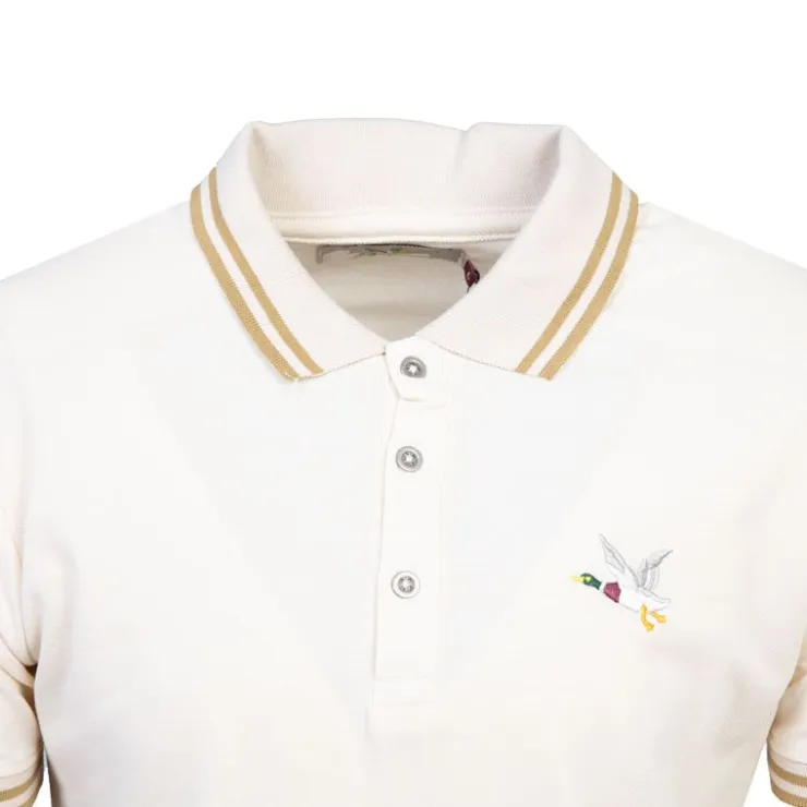 CHEVIGNON Polo sherman logo coloré brodé avec boutons argentés Homme BLANC Discount