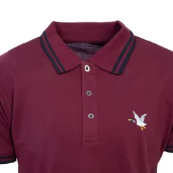 CHEVIGNON Polo sherman logo coloré brodé avec boutons argentés Homme BORDEAUX Clearance