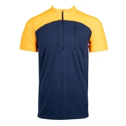 BEST MOUNTAIN Polo technique zip bi-couleur Homme ORANGE
