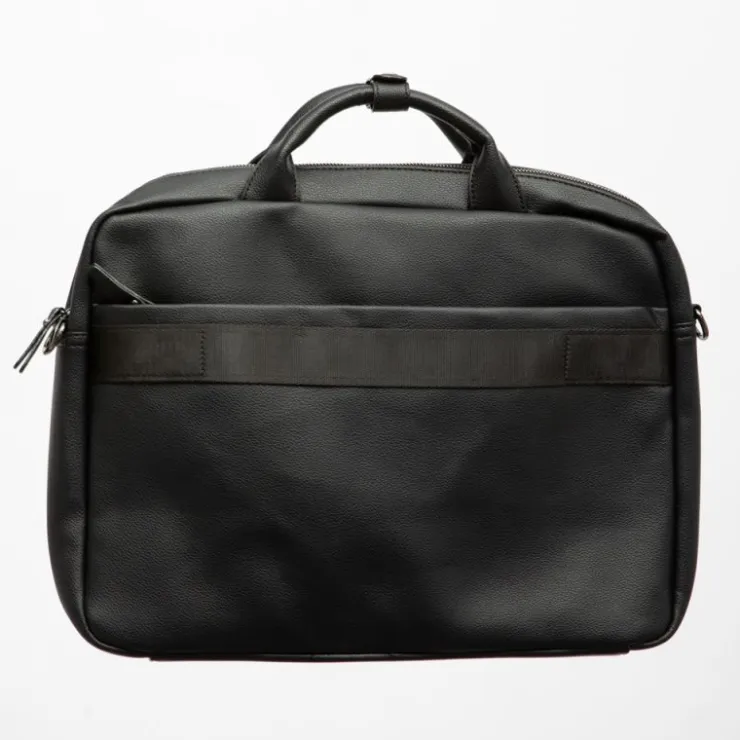 TORRENTE Porte document avec deux poches zippées extérieures 42x34x6cm Homme NOIR New