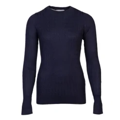 BILL TORNADE Pull col rond torsadé 18727 Femme BLEU FONCE