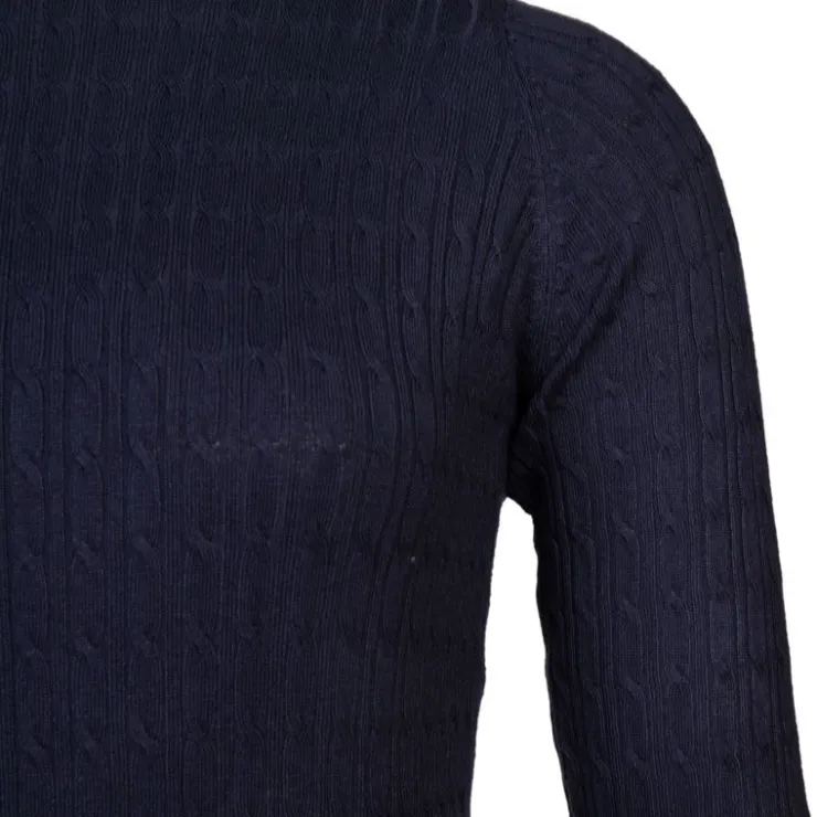 BILL TORNADE Pull col rond torsadé 18727 Femme BLEU FONCE