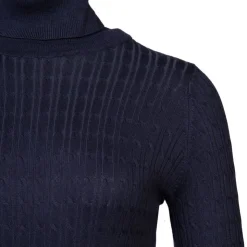 BILL TORNADE Pull col roulé torsadé 18741 Femme BLEU FONCE Online