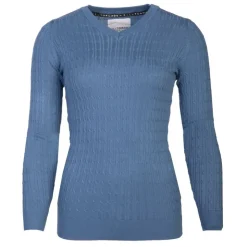 BILL TORNADE Pull col v torsadé 18734 Femme BLEU New