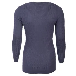 BILL TORNADE Pull col v torsadé 18734 Femme BLEU FONCE